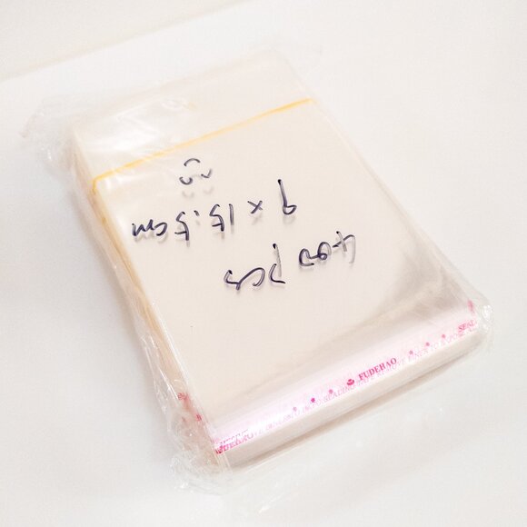 390+ Transparent Plastic Hanging Self-Adhesive Bags 9 x15.5cm Jewelry Packaging - Picture 2 of 3